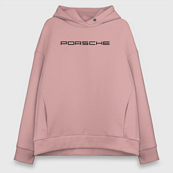 Толстовка оверсайз женская PORSCHE, цвет: пыльно-розовый