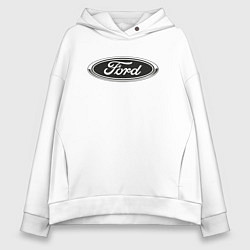 Толстовка оверсайз женская Ford цвета белый — фото 1