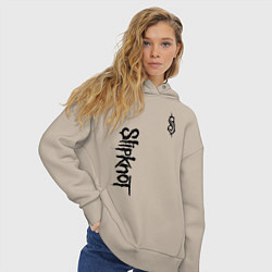 Толстовка оверсайз женская SLIPKNOT, цвет: миндальный — фото 2