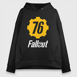 Толстовка оверсайз женская FALLOUT76, цвет: черный