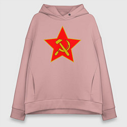 Толстовка оверсайз женская СССР, цвет: пыльно-розовый
