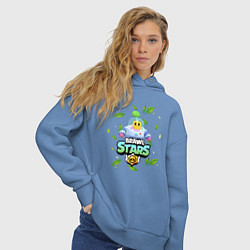 Толстовка оверсайз женская Sprout Brawl Stars, цвет: мягкое небо — фото 2