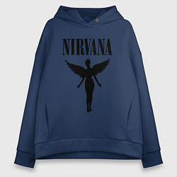 Толстовка оверсайз женская NIRVANA, цвет: тёмно-синий