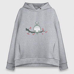 Толстовка оверсайз женская Тоторо, цвет: меланж
