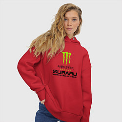 Толстовка оверсайз женская MONSTER ENERGY Z, цвет: красный — фото 2