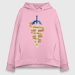 Толстовка оверсайз женская The Legend of Zelda, цвет: светло-розовый