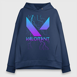 Толстовка оверсайз женская VALORANT, цвет: тёмно-синий