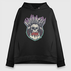 Толстовка оверсайз женская Орксий Waaagh, цвет: черный