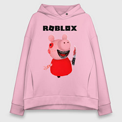 Толстовка оверсайз женская ROBLOX: PIGGI, цвет: светло-розовый