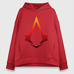Толстовка оверсайз женская Assassins Creed, цвет: красный