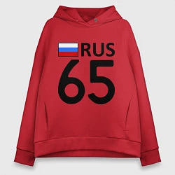 Толстовка оверсайз женская RUS 65, цвет: красный