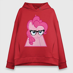 Толстовка оверсайз женская Pinky Pie hipster, цвет: красный