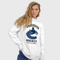 Толстовка оверсайз женская VANCOUVER CANUCKS NHL, цвет: белый — фото 2