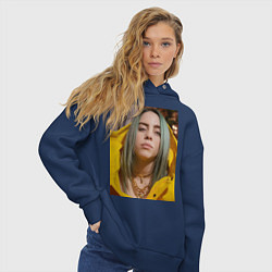 Толстовка оверсайз женская Билли Айлиш Billie Eilish, цвет: тёмно-синий — фото 2