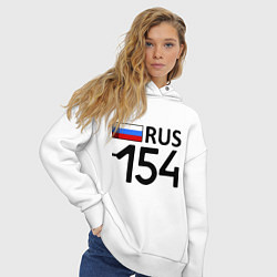Толстовка оверсайз женская RUS 154, цвет: белый — фото 2