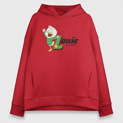 Толстовка оверсайз женская Louie, цвет: красный