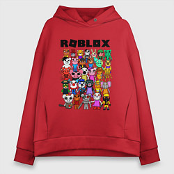 Толстовка оверсайз женская ROBLOX PIGGY, цвет: красный