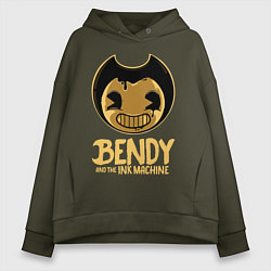 Толстовка оверсайз женская Bendy And The Ink Machine, цвет: хаки
