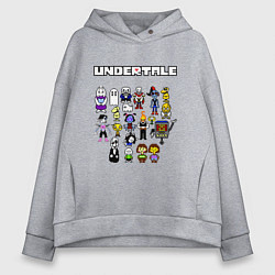 Толстовка оверсайз женская UNDERTALE, цвет: меланж