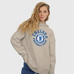 Толстовка оверсайз женская Chelsea FC, цвет: миндальный — фото 2