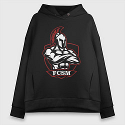 Толстовка оверсайз женская FCSM, цвет: черный