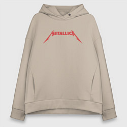 Толстовка оверсайз женская And Justice For All Metallica, цвет: миндальный