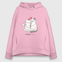 Толстовка оверсайз женская Merry Cat, цвет: светло-розовый