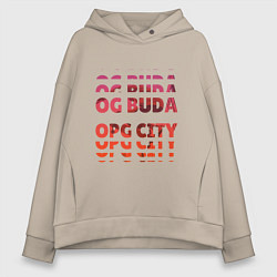 Женское худи оверсайз OG Buda OPG City Strobe Effect