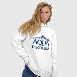 Толстовка оверсайз женская AQUADISCOTEKA, цвет: белый — фото 2