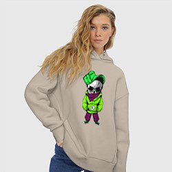 Толстовка оверсайз женская Skoda Skull Z, цвет: миндальный — фото 2