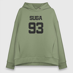 Толстовка оверсайз женская BTS - Suga 93, цвет: авокадо