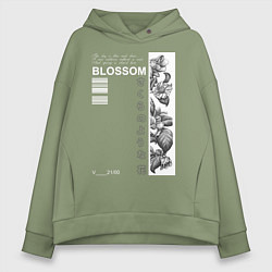 Толстовка оверсайз женская BLOSSOM, цвет: авокадо