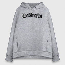 Толстовка оверсайз женская Los Angeles, цвет: меланж
