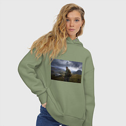 Толстовка оверсайз женская DAYZ POSTER ДЕЙЗИ ПОСТЕР Z, цвет: авокадо — фото 2