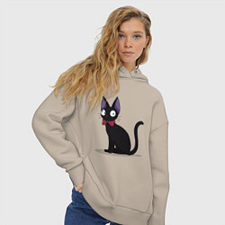 Толстовка оверсайз женская Кот студии Гибли, цвет: миндальный — фото 2