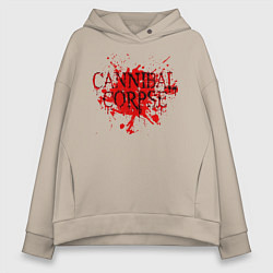 Толстовка оверсайз женская Cannibal Corpse, цвет: миндальный