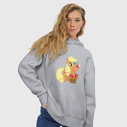Толстовка оверсайз женская Applejack, цвет: меланж — фото 2