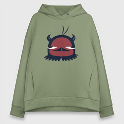 Толстовка оверсайз женская Неро птичка, цвет: авокадо