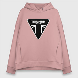 Толстовка оверсайз женская Triumph Мото Лого Z, цвет: пыльно-розовый