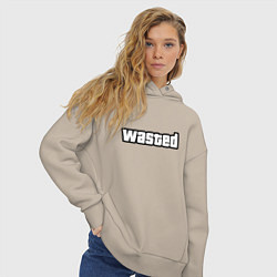 Толстовка оверсайз женская WASTED, цвет: миндальный — фото 2