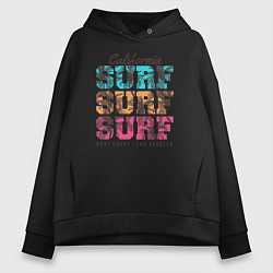Толстовка оверсайз женская Surf, цвет: черный
