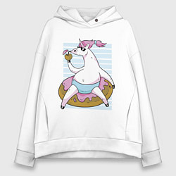 Женское худи оверсайз Chilling Unicorn