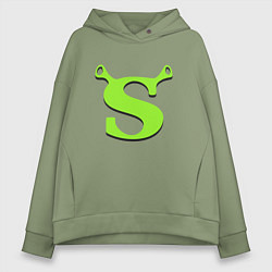 Толстовка оверсайз женская Shrek: Logo S, цвет: авокадо