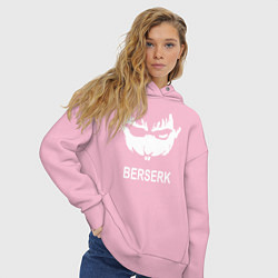 Толстовка оверсайз женская Berserk, цвет: светло-розовый — фото 2