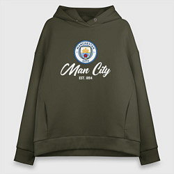 Толстовка оверсайз женская MAN CITY EST 1894, цвет: хаки