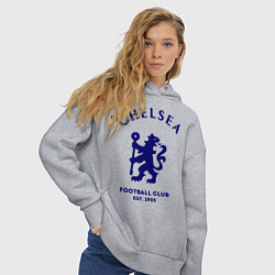 Толстовка оверсайз женская Chelsea Est. 1905, цвет: меланж — фото 2