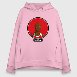 Толстовка оверсайз женская Retro Jordan, цвет: светло-розовый