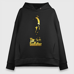 Толстовка оверсайз женская Крестный отец the godfather, цвет: черный