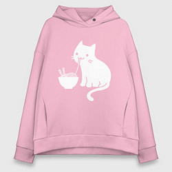Толстовка оверсайз женская Cat, цвет: светло-розовый