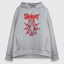 Толстовка оверсайз женская Slipknot Slip Goats Art, цвет: меланж